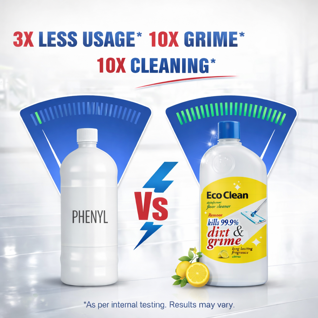 Eco Clean Floor Cleaner Liquid | Disinfectant | Kills 99.9% Grime | Citrus Fragrance