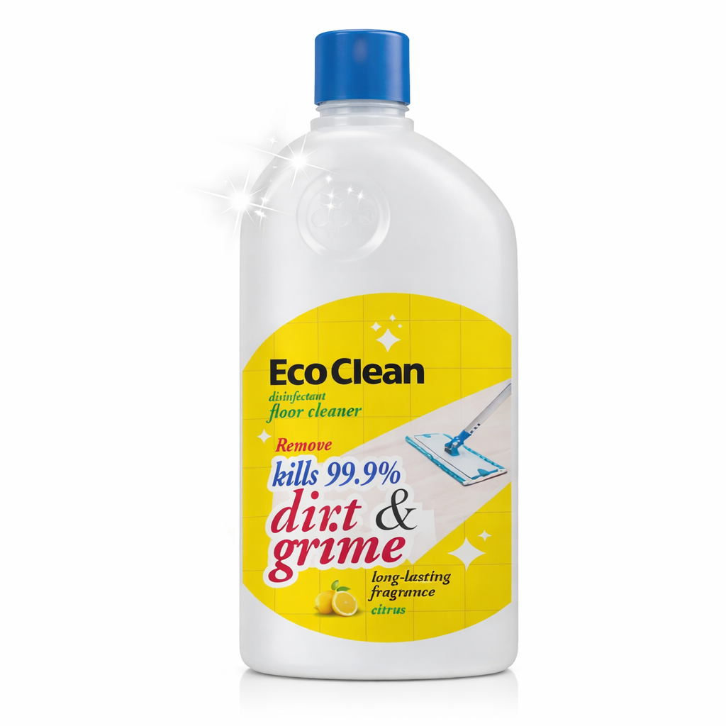 Eco Clean Floor Cleaner Liquid | Disinfectant | Kills 99.9% Grime | Citrus Fragrance
